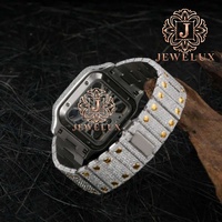 Montre de luxe personnalisée en moissanite sertie de diamants, style hip-hop, avec bracelet en acier inoxydable, pour rappeurs et mode urbaine