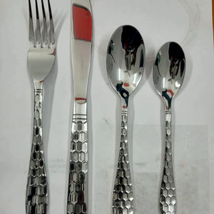 Juego de Cubiertos Plateados, Juego de Cubiertos Modernos de Acero Inoxidable, Acabado Espejo, Diseño Creativo, Precio Bajo - Product Image 1