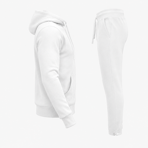Premium Men Cotton <b>Polyester</b> <b>Hoodie</b> and Sweatpants Set Lightweight Athletic Tracksuit Sports Apparel - Product Image 2