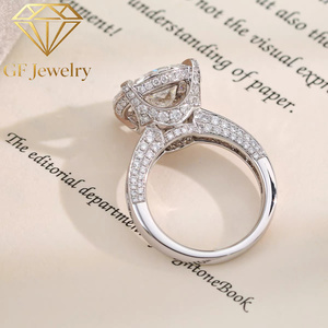 Anillo de Platino Pt950 con Cuatro Diamantes Marquise, Corte Princesa en el Centro, 10ct, Piedras Laterales, Certificado IGI, Diamante de Laboratorio de Lujo - Product Image 1