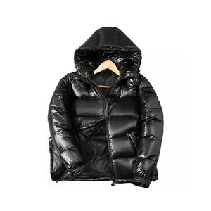 Chaqueta Bomber Corta Acolchada de Nylon y Algodón con Diseño Nuevo, Chaqueta de Invierno con Cuello Alto y Cremallera para Hombre, Talla Grande - Product Image 5
