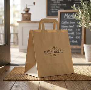 Bolsas de Papel de Alta Calidad, las Más Vendidas, con Asas Planas, Color Marrón, para Compras, Empaque de Ropa - Product Image 3