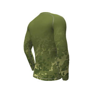 เสื้อรัดกล้ามเนื้อแขนยาวแบบระบายอากาศ แห้งเร็ว ผลิตตามสั่ง (OEM) สำหรับผู้ชาย  ผ้ายืดสแปนเด็กซ์/โพลีเอสเตอร์  แบบซับลิเมชั่น  สำหรับกีฬาบราซิลเลียนยิวยิตสู (BJJ) - Product Image 3