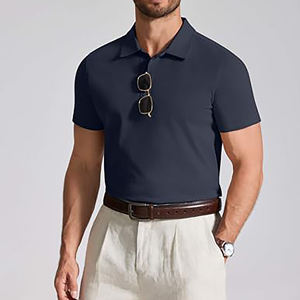 Polos de Algodón de Primera Calidad para Hombre, Color Sólido, Casuales, Cómodos, Transpirables, con Logotipo Personalizado y Servicio Personalizado - Product Image 6