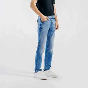 Envío Rápido, Jeans de Pierna Recta, Jeans de Mezclilla Cruda, Estilo Urbano, 100% Algodón, Pantalones de Mezclilla para Hombre - Product Image 4