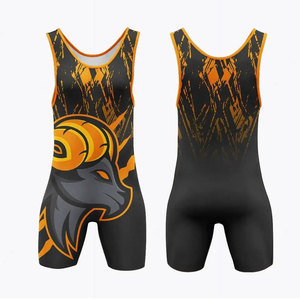 High Quality Custom Men's <b>Wrestling</b> Singlets Polyester Spandex Hot Selling Sublimated Pakistan Made Breathable Custom - Product Image 3