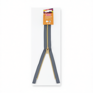 Cerniere Ilan 30 cm in metallo dorato per jeans e abbigliamento - Product Image 1