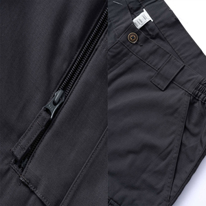 Custom Black Cargo Shorts Men Elastic Waist Tactical Workwear Shorts Casual Outdoor Utility Shorts - Product Image 5