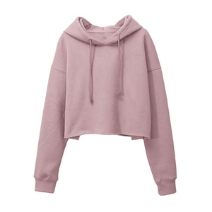 Sudadera con capucha recortada de Invierno para mujer de alta calidad nuevo diseño grueso térmico ligero polar sin forro frontal de algodón coreano Original - Product Image 1