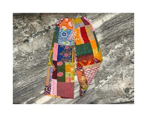 Pantalones Anchos de Algodón con Patrón de Parches Kantha, Hechos a Mano, Unisex, Estilo Bohemio, Ecológicos y Transpirables, Pantalones Indios para Mujer - Product Image 2