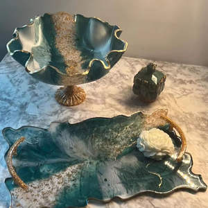 ถาดเรซิ่นโบราณคุณภาพเยี่ยม ถาดอาเกตสำหรับร้านอาหาร ดีไซน์โดดเด่น พร้อมเสน่ห์สำหรับบาร์ งานฝีมือระดับพรีเมียมสำหรับร้านอาหาร - Product Image 1