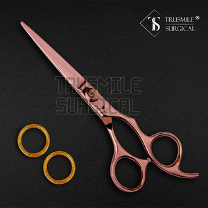 Venta al por mayor de alta calidad de oro rosa de acero inoxidable tijeras de peluquero Punta de hoja afilada corte de pelo esencial - Product Image 3