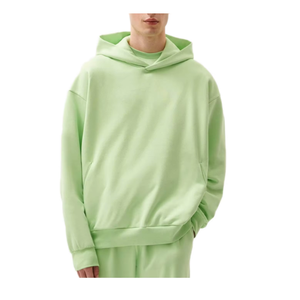 Fabricant OEM – Vente en gros de sweats à capuche pour hommes, coupe oversize, couleur unie, logo personnalisé, 100 % coton, écologiques, anti-boulochage, respirants - Product Image 1