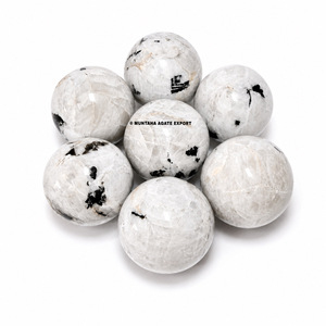 Esfera de Cristal de Ágata Muntaha de Alta Calidad, Hecha a Mano, para Sanación, Feng Shui, Piedra Lunar, Artículo Coleccionable para el Hogar - Product Image 1