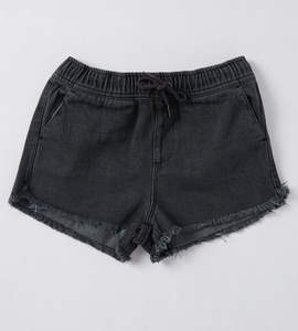 Shorts de mezclilla negros elásticos casuales para mujer, shorts de mezclilla rasgados de cintura alta con dobladillo deshilachado, pantalones cortos que combinan con todo, ropa de verano - Product Image 4