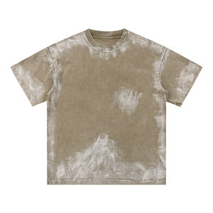 T-shirt en coton tendance pour homme, style streetwear, coupe oversize, uni, avec logo personnalisé, fournisseur en gros 2026 - Product Image 2