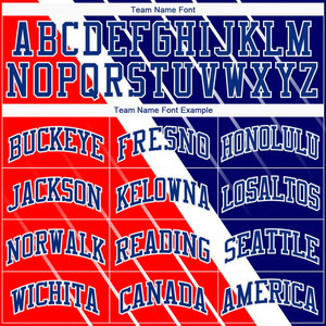 Custom Sublimated Basketball Jersey Set Red Blue White Team Name 00 Moisture Wicking Unisex Adult <b>Athletic</b> Fit - Product Image 3