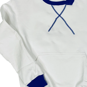 Sweat-shirt personnalisé en molleton de coton unisexe avec broderie grecque ZPB Sorority & Fraternity et écusson en chenille – Vêtement d'hiver - Product Image 3