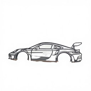 Décoration Murale Moderne en Métal pour Voiture, Sculpture Murale en Fer Noir pour Salon, Chambre, Intérieur et Extérieur, Taille Personnalisée, Faite à la Main - Product Image 4