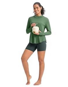 Camisa de Protección Solar para Mujer UPF 50+, Manga Larga, Ligera, Sudadera con Capucha UV para Mujer, Senderismo, Pesca al Aire Libre, Camisas de Verano - Product Image 5