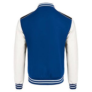 Men's Letterman Baseball Style <b>Long</b> Sleeve Wool Fabric Plain Blank <b>Leather</b> Sleeve Varsity <b>Jackets</b> - Product Image 3