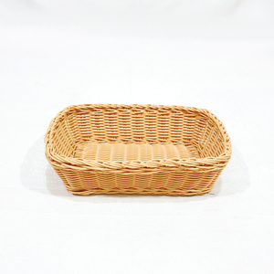 New Design Rectangle Natural <b>Plastic</b> Storage <b>Baskets</b> With White Liner Eco-Friendly Multi-Purpose Simple Style - Product Image 2