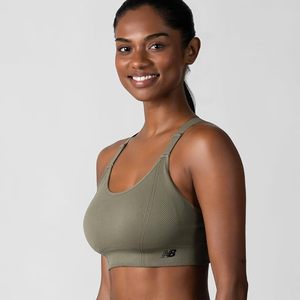 Soutien-gorge de sport respirant à maintien élevé et dos croisé pour femme, grandes tailles, pour la course, la gym et le yoga, blanc olive - Product Image 3