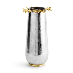 Jarrón de metal moderno Saleem International 2026 Sunflower con arreglo floral, jarrón de metal dorado, jarrón de metal de latón, jarrón de metal de hierro - Product Image 1