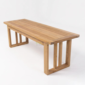 Felcia Teak Dining <b>Bench</b> Eco-Friendly Minimalist Design Outdoor Furniture Durable Modern for Park & Mall Use - Product Image 5