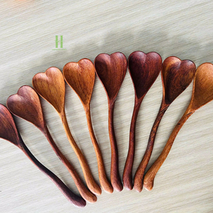 Meilleur prix, cuillère en bois sculptée à la main, cuillère à café, à miel, à dessert en bois naturel créatif, ustensile de cuisine décoratif, ensemble cadeau - Product Image 2