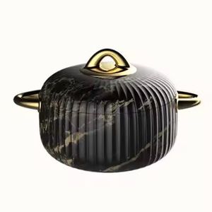 Élégant récipient à dattes bleu clair côtelé avec couvercle en métal argenté, bol de service de luxe pour le Ramadan, boîte de rangement pour chocolat, bonbons et noix - Product Image 3