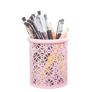 Porte-stylos et crayons en métal design, finition argentée contemporaine, léger, pour la maison, le bureau, la salle d'étude, la décoration de table - Product Image 2