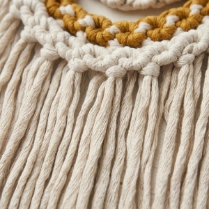 Tapiz de macramé hecho a mano con cuerda de algodón, decoración boho para pared, proveedor mayorista de Vietnam para decoración de interiores. - Product Image 3