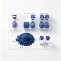 99% Kemurnian Tinggi GHK-Cu Copper Tripeptide-1 Bubuk Peptida Biru Bahan Baku Kosmetik CAS 89030955 C14H21CuN6O6