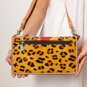 Gran oferta, bolso de mano de cuero genuino para mujer, bolso de mano de un solo Mango, vestido bohemio Vintage inspirado, bolsos de hombro con entramado de diamantes - Product Image 2