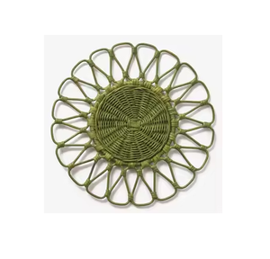 Meilleures ventes : Assiettes de présentation et sets de table décoratifs en rotin antique pour table à manger, style bohème - Product Image 2