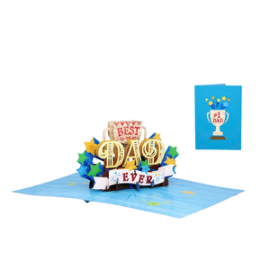 Tarjeta de Felicitación 3D Pop-Up Personalizada para el Día del Padre, Impresa Digitalmente, Hecha a Mano, Temática del Día del Papá, Papel Vietnamita, Regalo - Product Image 4