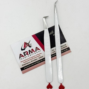 Pince à cils isolante à 45 degrés, en acier inoxydable durable, à pointe fine, avec revêtement en poudre blanche, à 90 degrés, très vendue - Product Image 3