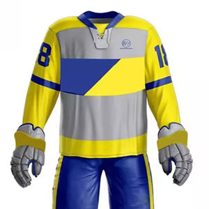 Uniforme de hockey sur glace de style moderne, vente en gros, design personnalisé, matériau 100% polyester, uniforme sportif unisexe - Product Image 5
