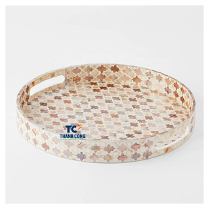 Exportateur professionnel de plateaux en nacre, design élégant en forme de lune, plateau lune Ramadan - Product Image 1