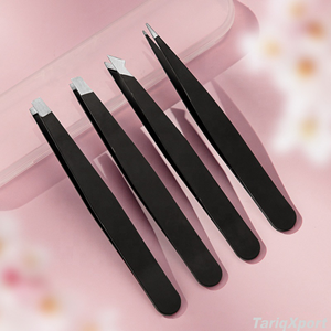 Pinzas de Cejas Profesionales de Acero Inoxidable Duraderas al por Mayor de Fábrica, Juego de Pinzas para Cejas con Logotipo Personalizado, Modernas, Planas y Inclinadas - Product Image 6