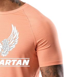 Mens <b>Peach</b> Performance Training T <b>Shirt</b> Crew Neck Short Sleeve Athletic Gym Workout Running Casual Sportswear Activewear Tee - Product Image 5