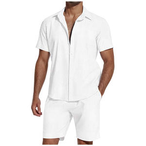 Ensemble T-shirt et short d'été pour homme de qualité supérieure, respirant, décontracté, tenue streetwear deux pièces pour homme, vente en gros - Product Image 2