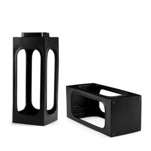 Rectangular Glass <b>Lantern</b> <b>Set</b> With Black Metal Frame For Home Decoration Empty Candle Holder Decoration - Product Image 2