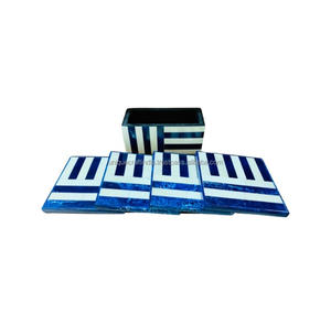 Juego de posavasos de té con incrustaciones de hueso personalizado de lujo hecho a mano seguro para artesanía india uso en el hogar Mantel y almohadilla - Product Image 2