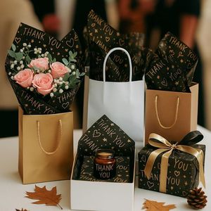 Confezione da 20 Fogli di Carta Velina Nera da 14 Pollici, 100 Fogli, Sacchetti Regalo in Carta Velina, Decorazioni Fai-da-Te per Feste di Ringraziamento - Product Image 3