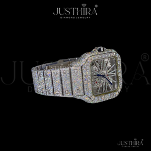 นาฬิกาผู้ชายสไตล์ฮิปฮอปสุดหรู คุณภาพพรีเมียม ประดับเพชรโมอิสซาไนต์ ฝังเพชรแบบ VVS ด้วยมือ พร้อมราคาที่ดีที่สุด - Product Image 4