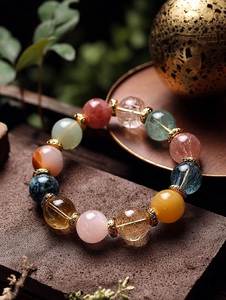 Pulsera de Resina Acrílica Hecha a Mano, con Cuentas Coloridas, Joyería Moderna para Niñas y Mujeres - Product Image 6