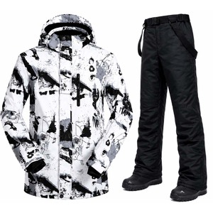 Chaqueta de Esquí con Capucha para Hombre, Personalizada OEM, Conjunto de Esquí con Impresión por Sublimación, Impermeable 10,000mm, Softshell con Cremallera - Product Image 5