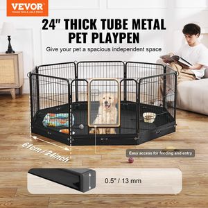 Corral Plegable de Metal para Perros de 8 Piezas, 24 x 24 Pulgadas, con Puerta y Bolsa de Almacenamiento, para Uso en Interiores y Exteriores - Product Image 2